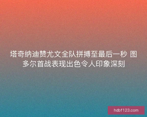 塔奇纳迪赞尤文全队拼搏至最后一秒 图多尔首战表现出色令人印象深刻